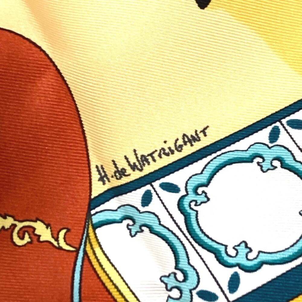 HERMES White Silk Scarf - Picture 8 of 14